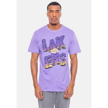 Imagem de Camiseta Nba Rock Team Los Angeles Lakers Lilas