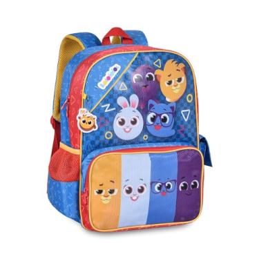 Imagem de Mochila Infantil, Bolofofos, G, Azul e Vermelho, Clio
