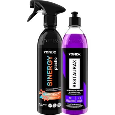 Imagem de Produto para Renovar e Proteger Plasticos Autos em Geral Coating Sinergy Plastic Cabosiloxy Restaurax Vonixx