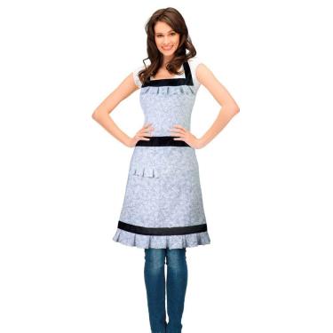 Imagem de Avental de Cozinha Vizapi 70X75Cm Rodado Tradicional Multicolorido Com Bolso