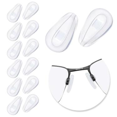 Imagem de Glintbay 6/10 pares de almofadas de nariz para Oakley Lizard OX5113 OX5120/Contrail 004147/Truss Rod/Gasser/Limit Switch/Barrelhouse Óculos de sol, 6 pares - transparente