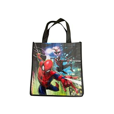 Imagem de Legacy Licensing Partners Marvel's Spiderman into the Spiderverse – Bolsa grande reutilizável colecionável, Multi, Large, Regular