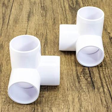 Imagem de 2 peças 1-1/2 polegada SCH40 conector de PVC 3 vias acoplamento de encaixe de tubulação soquete branco x soquete para móveis DIY