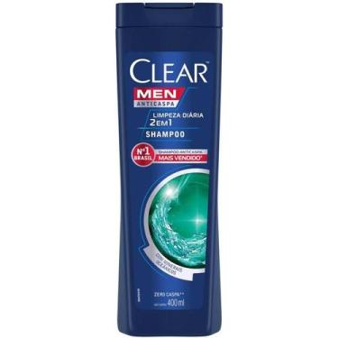 Imagem de Shampoo Clear Men Anticaspa Limpeza Diária 2 Em 1 400ml