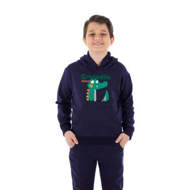 Imagem de Moletom Canguru Infantil Menino Crocodilo Benellys-Masculino