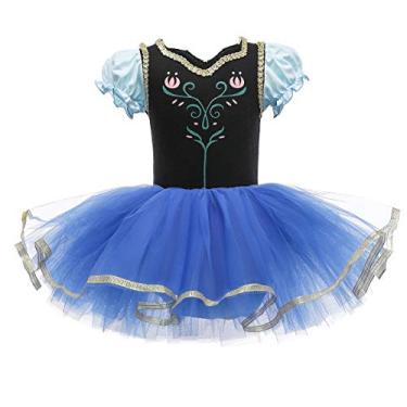 Imagem de MYRISAM Collant de princesa para meninas, balé, dança, tutu, saia, bailarina, aniversário, fantasia, festa de Halloween, Anna 005, 12-18 Meses