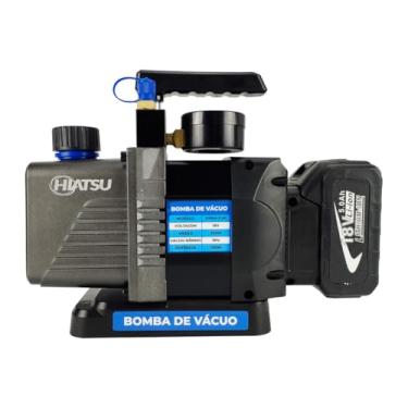 Imagem de Bomba de Vácuo a Bateria Hiatsu VPBH-3 SP com Vacuômetro Integrado e Motor Brushless Portátil Leve Silenciosa para Ar Condicionado Split Refrigeração Ferramenta Profissional HVAC-R em Campo
