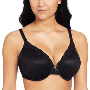 Imagem de Maidenform Sutiã feminino Comfort Devotion, sutiã com aro, sutiã de cobertura total para mulheres, Forro preto/bege, 34C