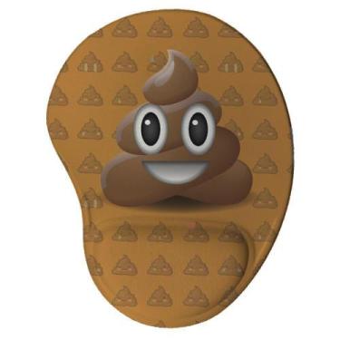 Imagem de Mouse pad Ergonômico Emoji Cocô Presente Criativo Geek - Geek Vip