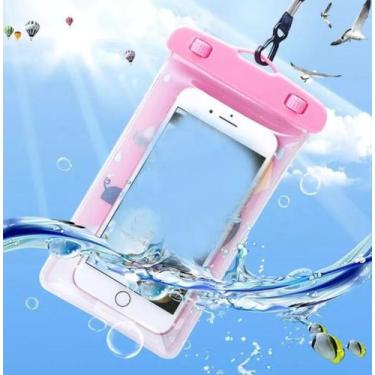 Imagem de Kit 2 Capas Bolsa Celular Impermeável Mergulho Piscina Praia Kawaii Fo