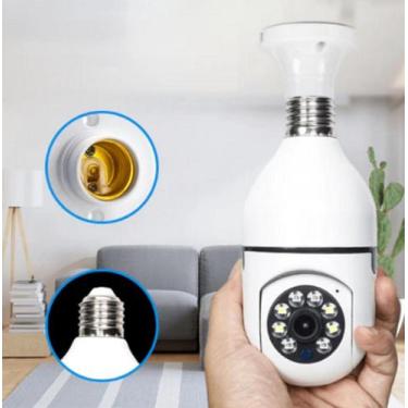 Imagem de Camera Ip Giratoria 360 C Wifi Lampada Segurança Externa Hd - IP camer