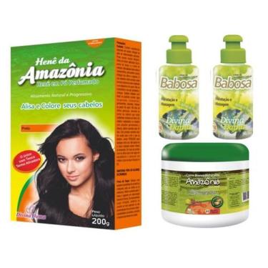 Imagem de Hene Po Divina Dama Castanho Escuro Amazonia 01x200gr+Creme Branco inc