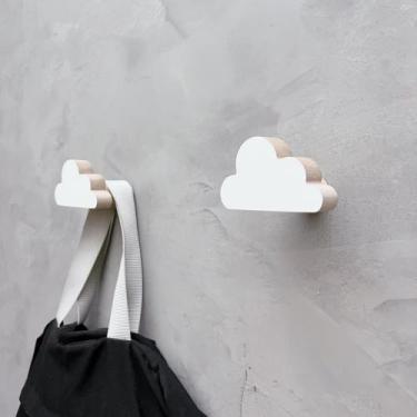 Imagem de 5 Ganchos de parede nuvem infantil decoração bebê 5Nubb15c - Souvenir 