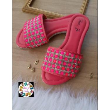 Imagem de Rasteira feminino chinelo rasteirinhas brilho confortável moda - AnaJu
