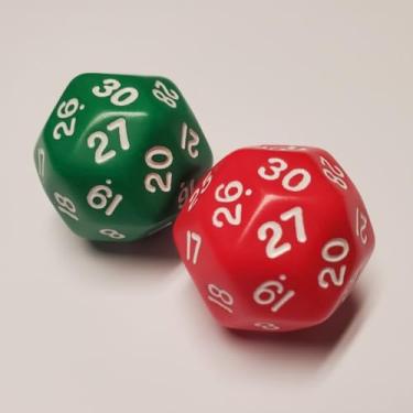 Imagem de 2X Spindown d30 Life Counters Large 33mm Size Compatible with Star Wars: Unlimited Trading Card Game (1x Red, 1x Green)