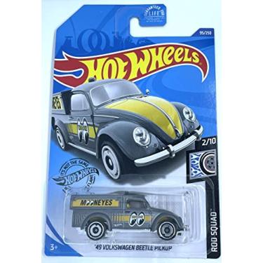 Imagem de Hot Wheels - Volkswagen Beetle Pickup Rod Squad 2/10 [Cinza] #95/250 Mooneyes