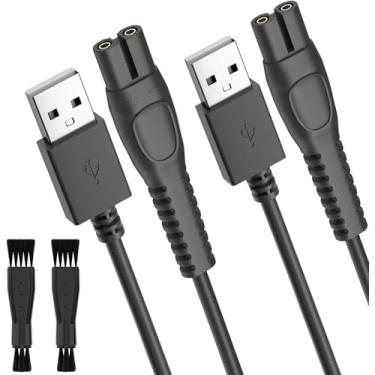 Imagem de Carregador de uma lâmina para Philips Norelco cabo de uma lâmina QP2724, cabo de carregamento USB 5V para OneBlade 360 QP2834 QP1924 QP1324 MG5910 MG7910 MG9510 X5006 Series 2400 [pacote com 2, 1,5 m]