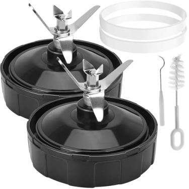 Imagem de 2 pacotes de peças de reposição Ninja Blender, 7 quilhas Ninja Blender Blade de substituição compatível com BL480-30 BL482-30 BL490-30 BL640-30 BL642-30 BL682-30 BN401 BN751 BN801 BL2012 NN102