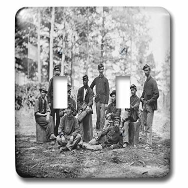 Imagem de 3dRose lsp_204923_2" Impressão de Soldados da Guerra Civil Imagem de Botão Duplo