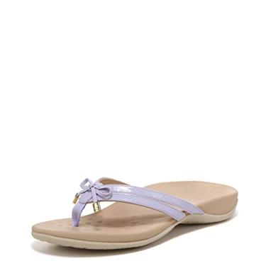 Imagem de Vionic Sandália feminina Rest Bella X confortável com palmilha ortopédica suporte de arco, larguras médias e largas, tamanhos 5 a 11, sandálias femininas, Roxo mesclado, 9.5 Wide