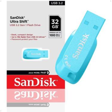 Imagem de Pendrive sandisk ultra shift 32 - azul