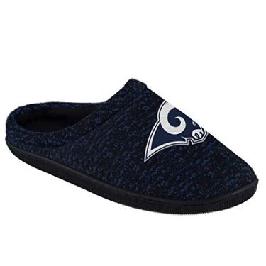 Imagem de NFL Los Angeles Rams Chinelo masculino de malha de poliéster com sola de copa e sola de malha, cor do time, grande (43-46)