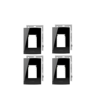 Imagem de KIT 4 Placa 4x2 3 Módulo Black Piano Alumbra Inova Pro Class