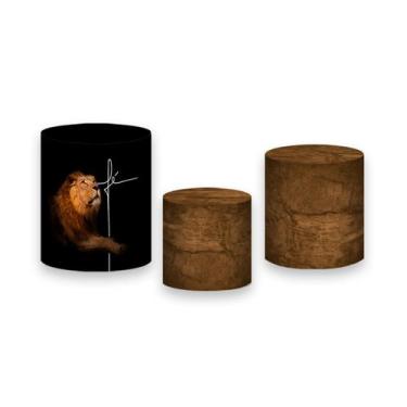 Imagem de Trio De Capa Cilindro - Religioso Leão Fé 006 - Via Cores