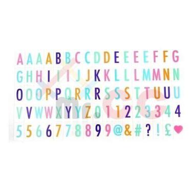 Imagem de Cartela De Letras  P Light Box Tamanho A4 5a Colorido/ Preto - Não Inf