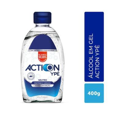 Imagem de Álcool em Gel 70º INPM Neutro Action Ypê Frasco 400g