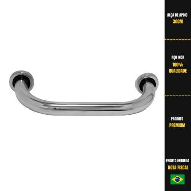 Imagem de Barra Alça de Apoio de 30CM Em Alumínio para Idosos Deficientes Banhei