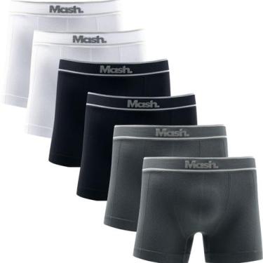 Imagem de Kit 6 Cuecas Boxer Sem Costura Microfibra Confortável Original Mash Bo