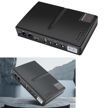 Imagem de Fonte de Alimentação Ininterrupta, Estação de Energia Portátil 15V 24V POE 5V 9V 12V USB 18W Saída DC UPS Backup de Bateria UPS Protetor contra Surtos de Backup de Bateria para