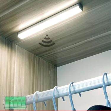 Imagem de Luminária de parede interna com sensor de movimento, luzes de cozinha sob o armário, armário recarregável, luminária de parede de tira longa, arandela de parede, armário, cozinha, escada, co