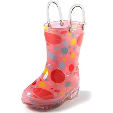 Imagem de Botas de chuva infantis e infantis com alças fáceis de colocar - cores e designs para meninos e meninas - por Puddle Play, Bolhas de Bolha para Meninas, 5 Toddler