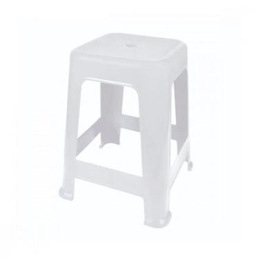 Imagem de Banqueta Plastica Mor Branca 120Kg, Branco