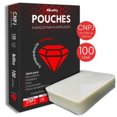 Imagem de Plástico para Plastificação CNPJ 121x195 mm 100 und Polaseal Pouches -