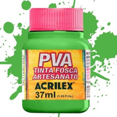 Imagem de Tinta PVA Fosca para Artesanato Acrilex Cores Frias 37ml - 03240, VERD