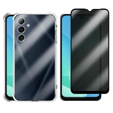 Imagem de Kit Capinha Anti Shock e Película Privacidade 3D Anti-Spy Compatível Samsung Galaxy A16