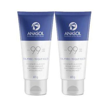 Imagem de Kit 2x Protetor Solar Facial Anasol Fps99 Toque Seco 60G
