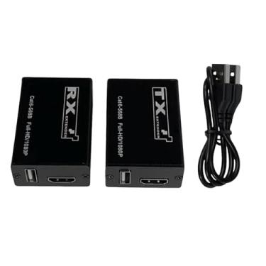 Imagem de Extensor USB HDMI KVM, extensor Ethernet sobre Cat6 até 30 m para câmera DVR NVR