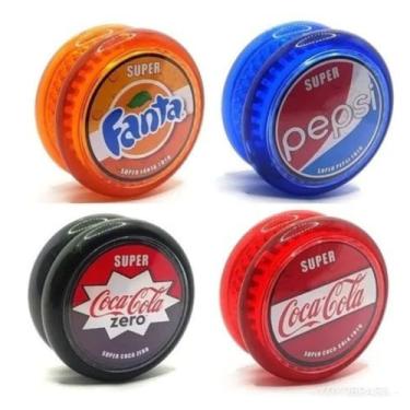 Imagem de Kit com 4 Io-io (ioio, Yo-yo) De Rolamento Profissional Refrigerantes (Modelos Novos)