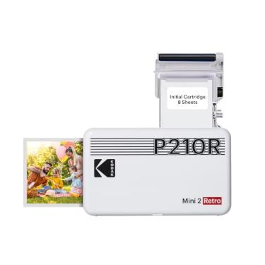 Imagem de Impressora retrô portátil Kodak Mini 2 – Impressora instantânea de redes sociais – Aplicativo premium compatível com iOS e Android – Conexão sem fio – 2 fotos reais de 3 polegadas
