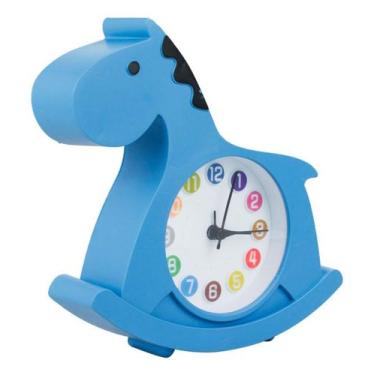 Imagem de Relógio Infantil Despertador Cavalinho Balanço - 18x20cm - Taimes
