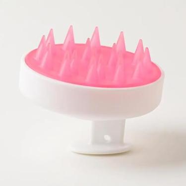 Imagem de Escova de massagem para couro cabeludo para mulheres | Limpeza de silicone para couro cabeludo seco e molhado | Ferramentas de estilo de salão de beleza com design ergonômico (A08 1 peça)