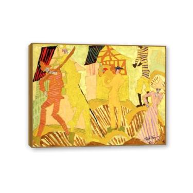 Imagem de SDYJ6GSW Impressões de Lyonel Feininger, Trumpeters in the Village, pôster Lyonel Feininger impressões de arte em tela, imagens de arte de parede expressionismo para decoração de casa moderna moldura