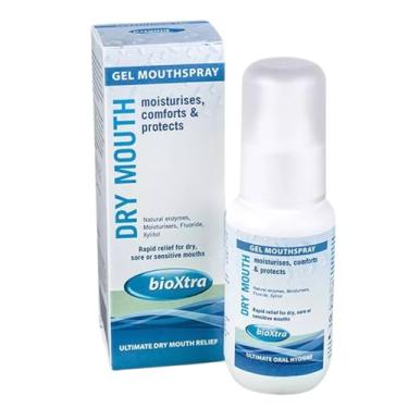 Imagem de Spray Bucal BioXtra Secura Oral 50ml Alívio Instantâneo Boca Seca Ressecada Hidratação Saliva Artificial