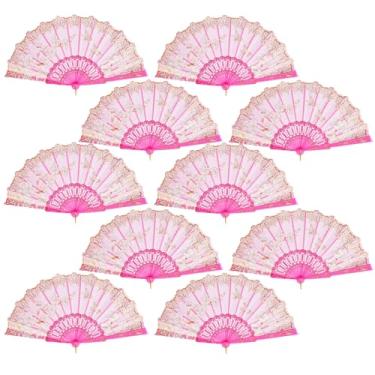 Imagem de QIRMIZI Pacote com 30 ventiladores dobráveis – ventiladores portáteis estilo espanhol, ventiladores de mão a granel para casamento, festa de chá, dança, igreja, apresentação, decoração de casa