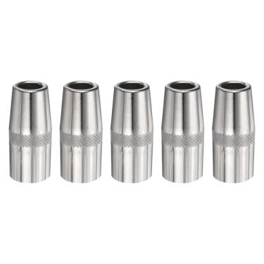 Imagem de HARFINGTON 5 peças de bocal de pistola de solda Mig orifício de 1/5.1 cm KP2742-1-50S bocal de pistola de soldagem a gás cobre níquel acessório de pistola de soldagem para 250L PRO Curve 200 MIG Gun