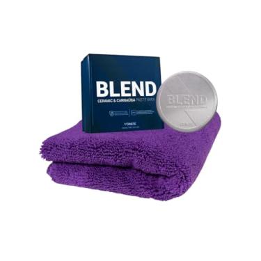 Imagem de Blend Cera em Pasta Cerâmica e Carnaúba com Microfibra Roxa, Kit para Polimento Automotivo